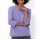 3/4-Arm-Sweatshirt mit Spitze, lavendel