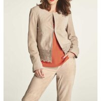 Ziegenvelourslederjacke, kiesel