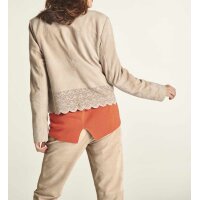Ziegenvelourslederjacke, kiesel