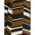 Designer-Druckkleid, schwarz-cognac