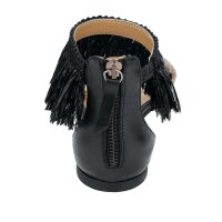 Sandalette m. Schmucksteinen, schwarz