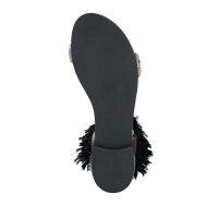 Sandalette m. Schmucksteinen, schwarz