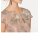 Druckkleid, puder-gold
