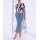 Denim skirt with strass, blue bleached