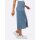 Denim skirt with strass, blue bleached
