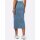 Denim skirt with strass, blue bleached