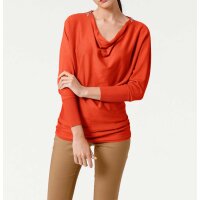 Sweter z zamkiem, koralowy