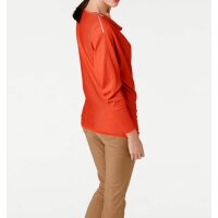 Sweater with zipper, coral