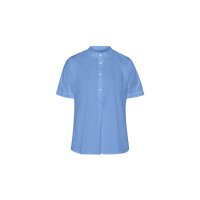 Stehkragen-Stretchbluse, himmelblau