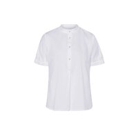Stehkragen-Stretchbluse, weiß