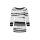 3/4 Arm-Pullover m. Lochmuster, weiß-schwarz