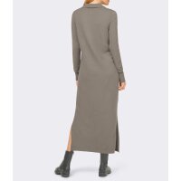 Designer-Maxi-Strickkleid, taupe