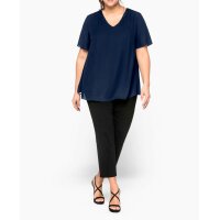 Georgette-Tunika im Lagenlook, marine