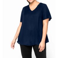 Georgette-Tunika im Lagenlook, marine