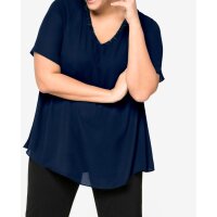 Georgette-Tunika im Lagenlook, marine