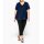 Georgette-Tunika im Lagenlook, marine