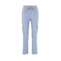 Leinen-Cargohose, rauchblau