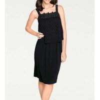Designer-Kleid m. Spitze, schwarz