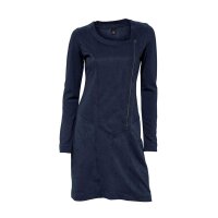 Zipper patch dress, blue