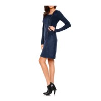 Reißverschluß-Patchkleid, blau