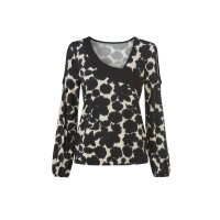 Cut-outs-Jersey-Stretchshirt, schwarz-champagner