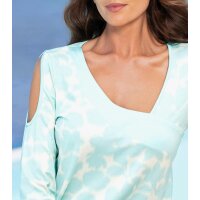Cut-outs-Jersey-Stretchshirt, mint-champagner
