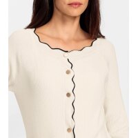 Strickjacke mit Wellenkante, champagner