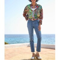 Print blouse in patch look, strawberry-reed