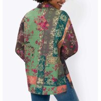 Print blouse in patch look, strawberry-reed
