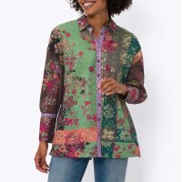 Print blouse in patch look, strawberry-reed