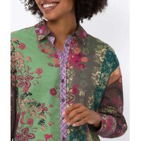 Print blouse in patch look, strawberry-reed