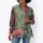 Print blouse in patch look, strawberry-reed