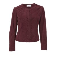 Designer-Ziegenvelourslederjacke, beere