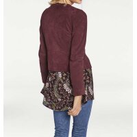 Designer-Ziegenvelourslederjacke, beere