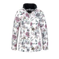Designer-Steppjacke, weiß-bunt