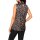 Satin-Blusentop, taupe-schwarz