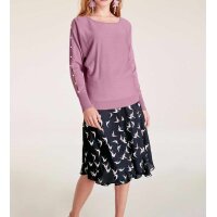 Fine knit sweater with beads, lavender