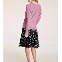 Fine knit sweater with beads, lavender
