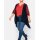 Long cardigan with belt, dark blue / coral