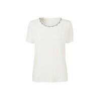 Shirt with stone trim, ecru