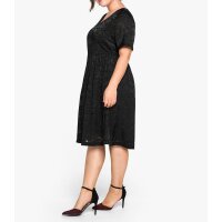 Cocktailkleid m. florales Ausbrennermuster, schwarz