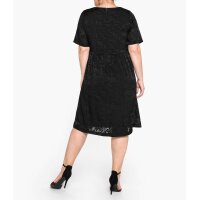 Cocktailkleid m. florales Ausbrennermuster, schwarz