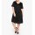 Cocktailkleid m. florales Ausbrennermuster, schwarz