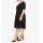 Cocktailkleid m. florales Ausbrennermuster, schwarz