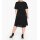 Cocktailkleid m. florales Ausbrennermuster, schwarz