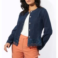 Jeansblazer m. Stickerei, blue-stone-washed