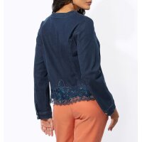 Jeansblazer m. Stickerei, blue-stone-washed