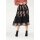 Pleat skirt with lace, black-multicolour