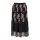 Pleat skirt with lace, black-multicolour