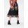 Pleat skirt with lace, black-multicolour